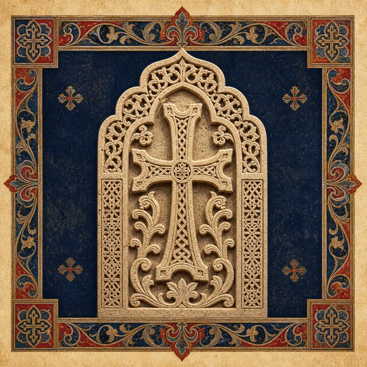 Decorated Armenian cross from the Foundations course
